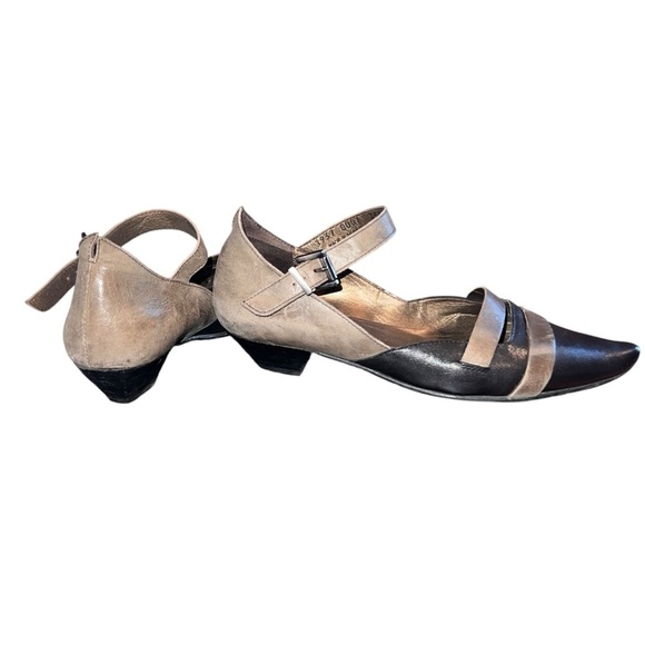 FIDJI Elegant Two-Tone Women's Mary Jane-Style Kitten Heel Shoes women’s size 7 - Picture 5 of 7